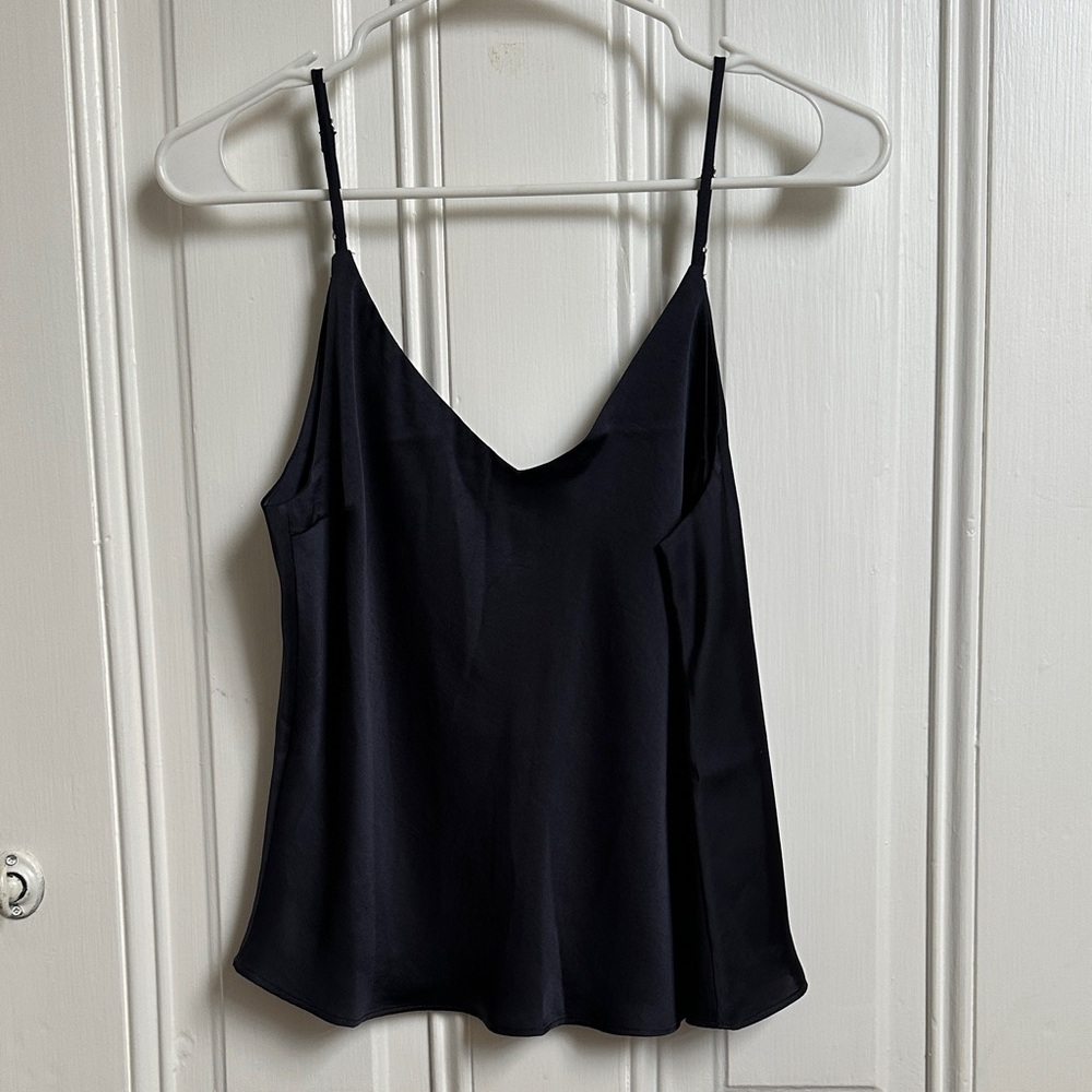 Not Monday Navy Satin Camisole